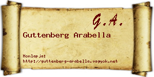 Guttenberg Arabella névjegykártya